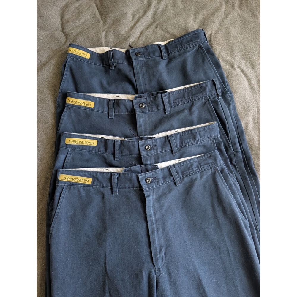 Set of 4 Red Kap Mens Navy Blue Work Pants PT20NV9 Industrial Utility 34x29